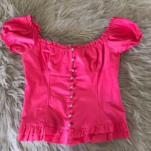 Hot pink blouse
